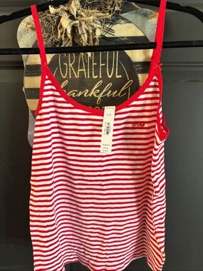 *NWT* Pink by Victoria’s Secret Women’s Red & White Striped Cami - Sz. Large